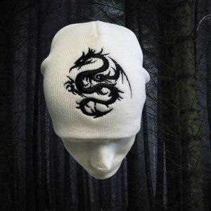 Beanie Hat Dragon Embroidered Beanie Hat Gothic Hat for Men Hat for Women